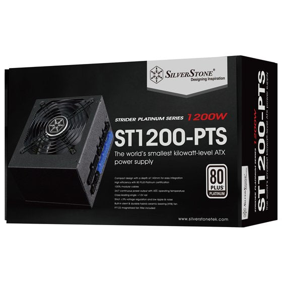 Fuente De Alimentación Silverstone Atx Psu Sst-St1200-Pts, 1200w 80 Plus Platinum, 120mm, Modular