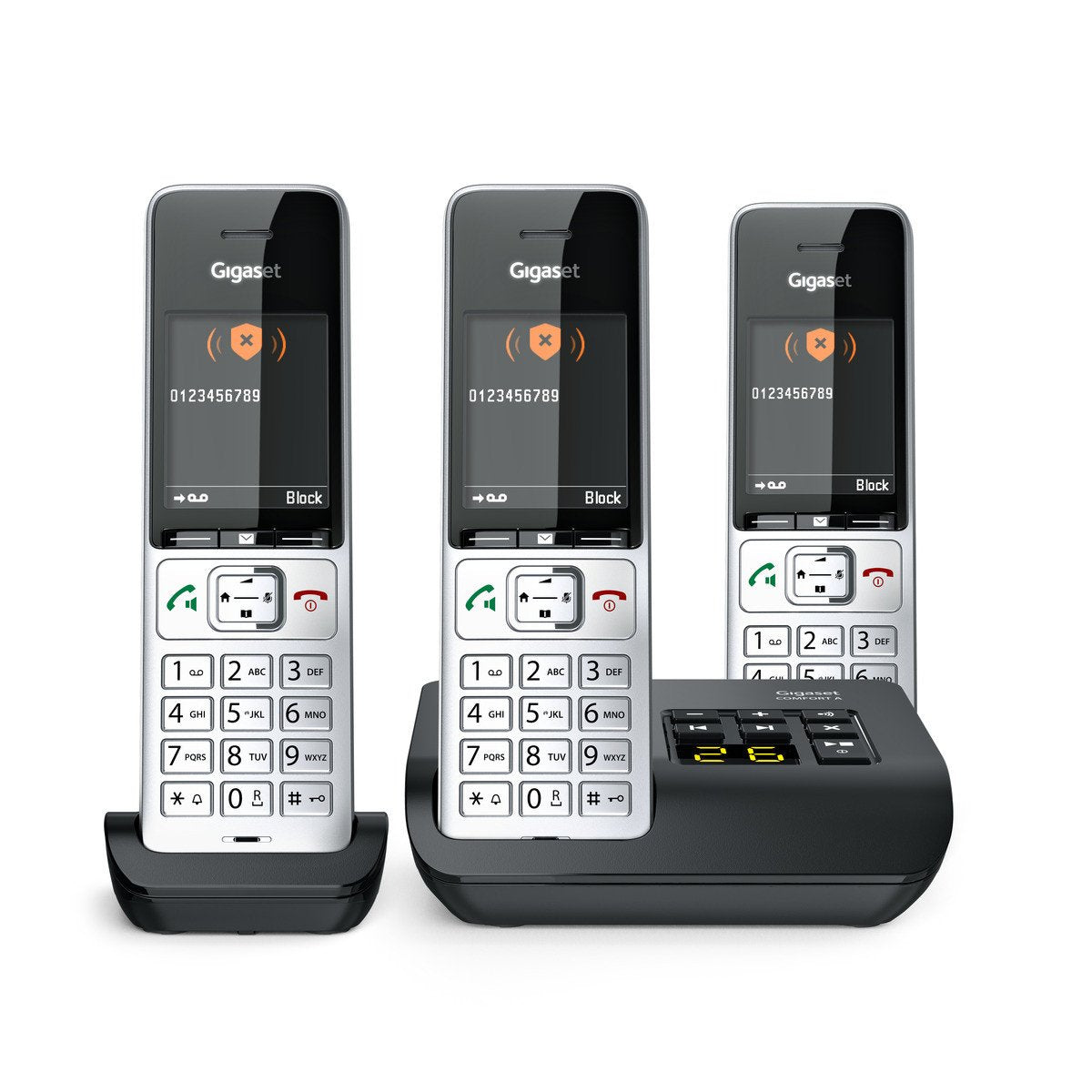 Gigaset Comfort 500a Trio Plata Negro Telefono