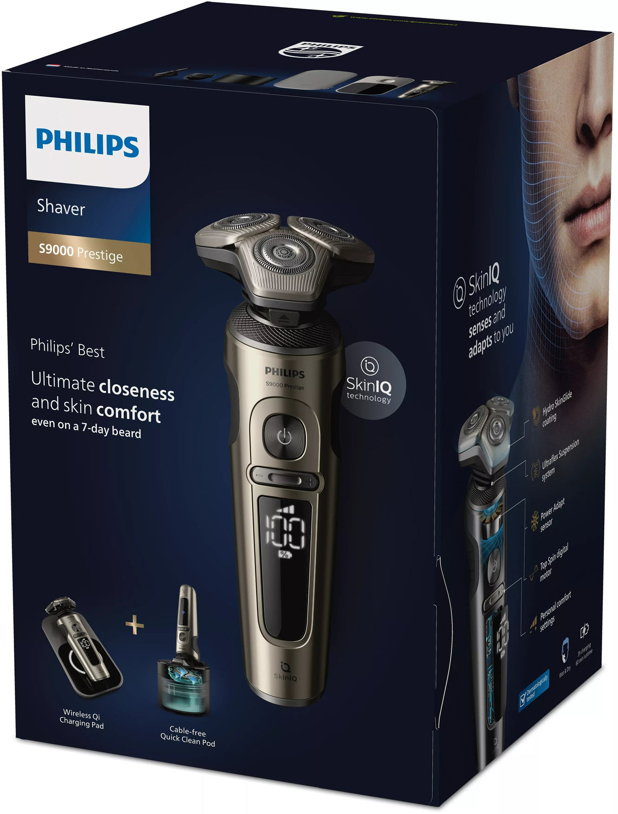 Afeitadora Philips Shaver S9000 Prestige Sp9883/35 Eléctrica Wet & Dry Con Skiniq