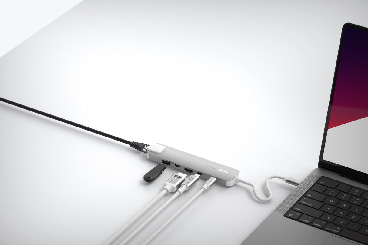 EAN 8720574622713 - LINQ LQ49061 base para portátil y replicador de puertos Alámbrico USB 3.2 Gen 2 (3.1 Gen 2) Type-C Gris, imagen 11