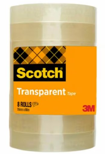 Scotch Cinta Transparente 508 Rollo 19mm X 66m Pack 8u