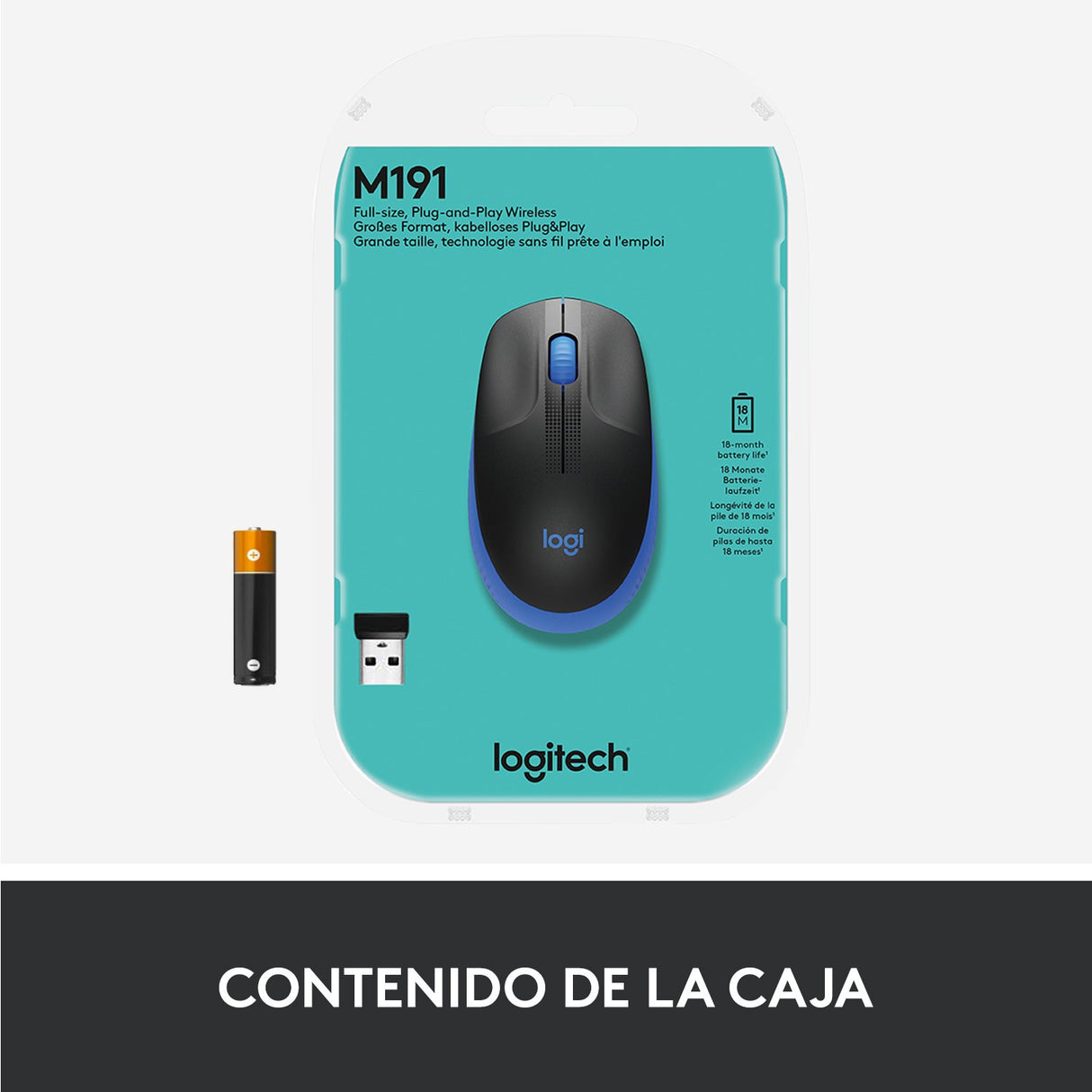 EAN 5099206091849 - Logitech 910-005907 ratón Oficina Ambidextro RF inalámbrico Óptico 1000 DPI imagen 13