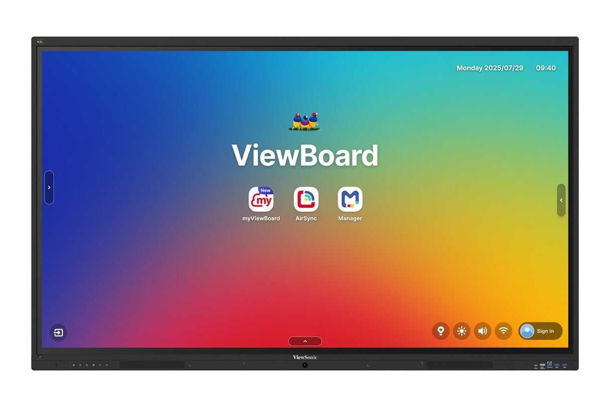 Viewboard 41 Serie Touchscreen 65inch Uhd, Android 16 Edla, Ir 450 Nits, 2x20w + Sub 15w + 8 Array Mic, 3 X Usb-C 8/128gb, 8-Core C