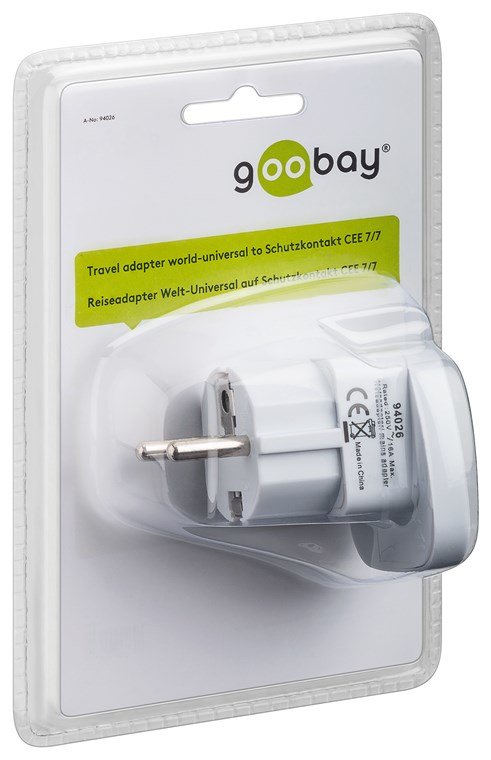 Goobay Adaptador De Viaje, (Uk, Us, It, Ch, To Eu), 94026