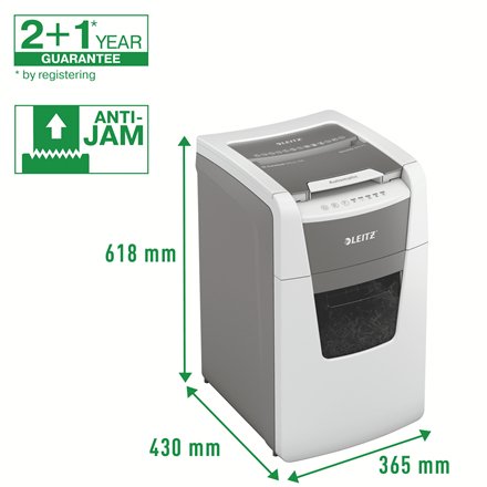 EAN 4002432124107 - Leitz 80130000 triturador de papel Corte cruzado 55 dB 22 cm Gris, Blanco imagen 14