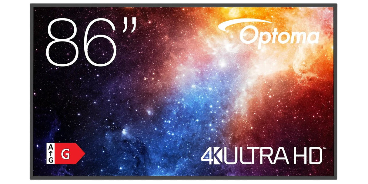 Optoma N3861k Pantalla Señalización Digital 2,18 M (86") Led Wifi 450 Cd / M² 4k Ultra Hd Negro Android 11 24/7