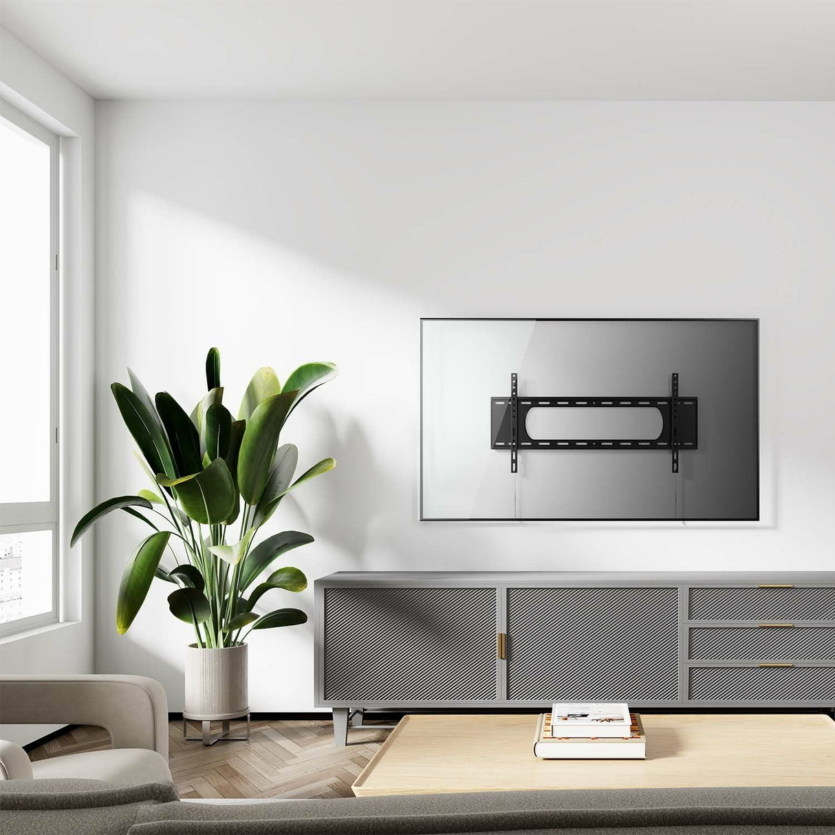 Aisens Soporte Eco Ultra Delgado Para Monitor/Tv 80kg De 43-90, Negro