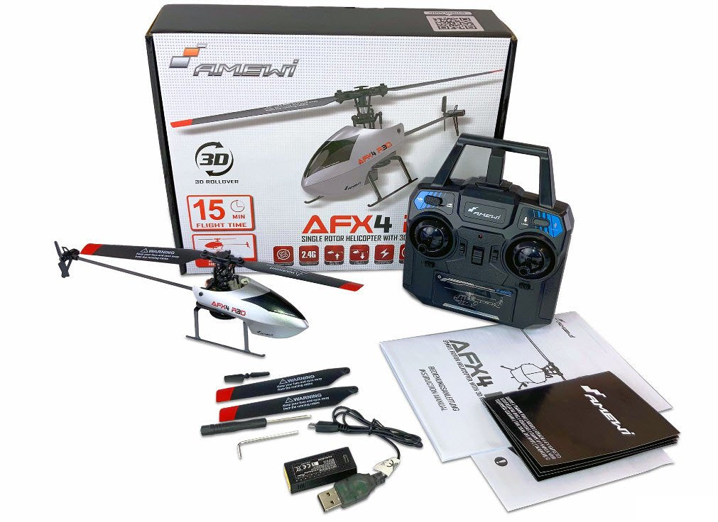 Amewi Rc Helikopter Afx4 R3d Li-Po Akku 300mah Plata 14+