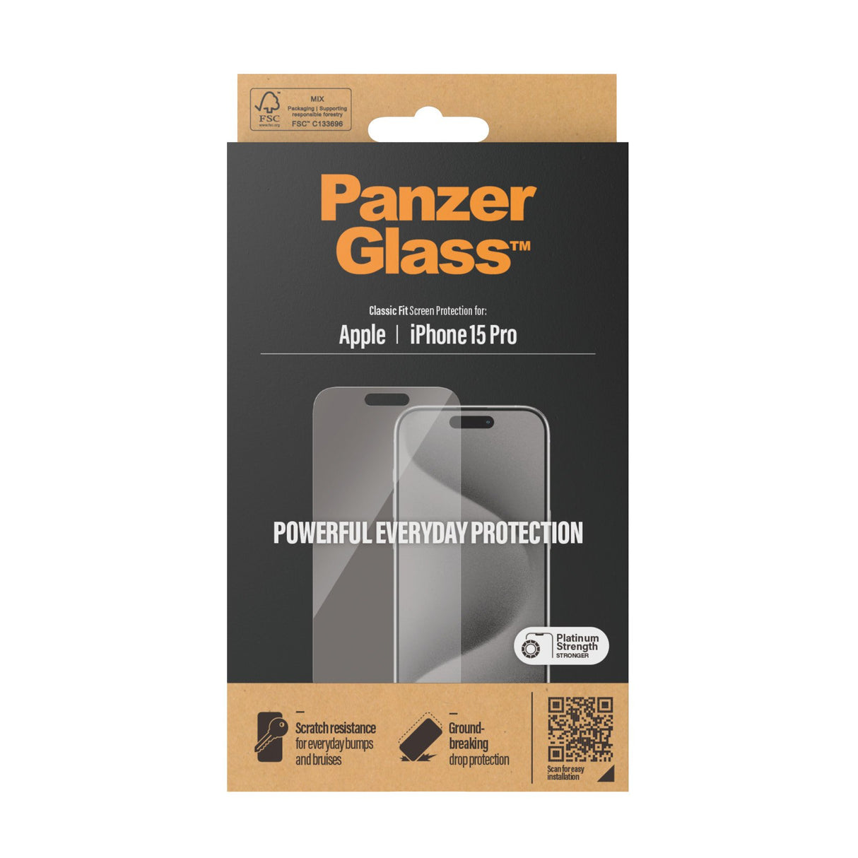 EAN 5711724028069 - PanzerGlass ® Screen Protector iPhone 15 Pro | Classic Fit Protector de pantalla Apple 1 pieza(s) imagen 3