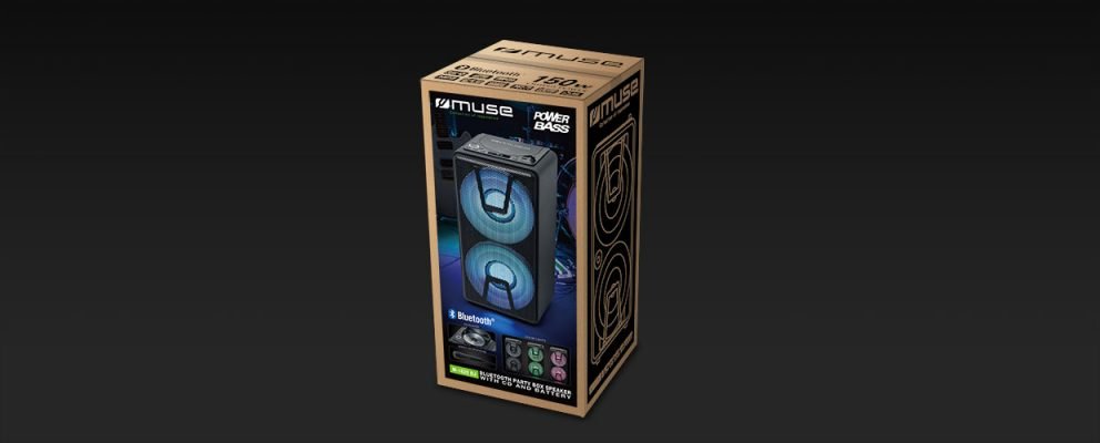 Altavoz Muse M-1820 Para Dj Bluetooth Para Fiesta, Con Cd Y Batería, Inalámbrico, Negro