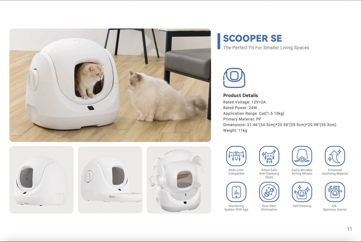 EAN 6972884750842 - Petoneer CL96961 bandeja higiénica para perro y gato Caja de arena con cubierta Blanco imagen 8