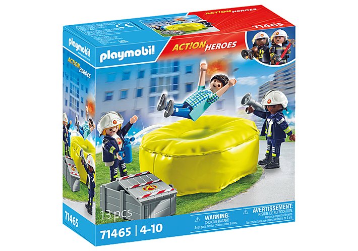 Playmobil 71465 City Action Feuerwehrleute Mit Luftkissen, Juguete De Construcción 71465