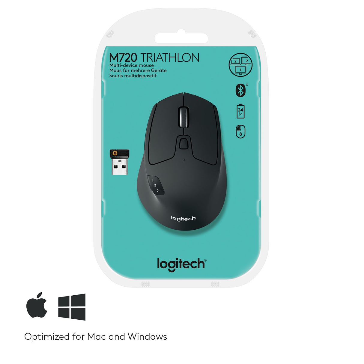 EAN 5099206065086 - Logitech 910-004791 ratón Oficina mano derecha RF Wireless + Bluetooth Óptico 1000 DPI imagen 16