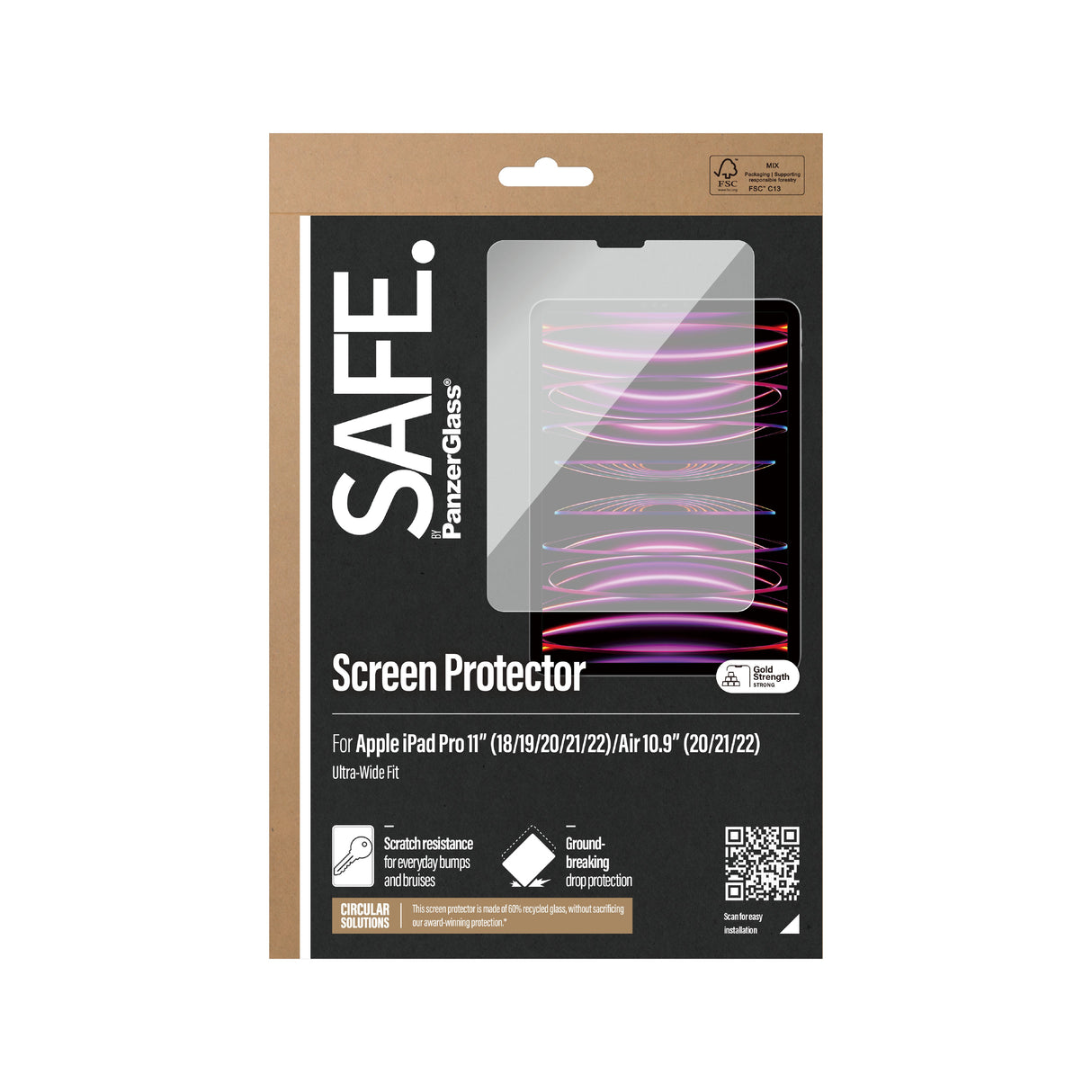 EAN 5715685001758 - PanzerGlass SAFE. by ® Screen Protector iPad Pro 11'' (2018-2022) | Air10.9 (2020-2022) | Ultra-Wide Fit imagen 3