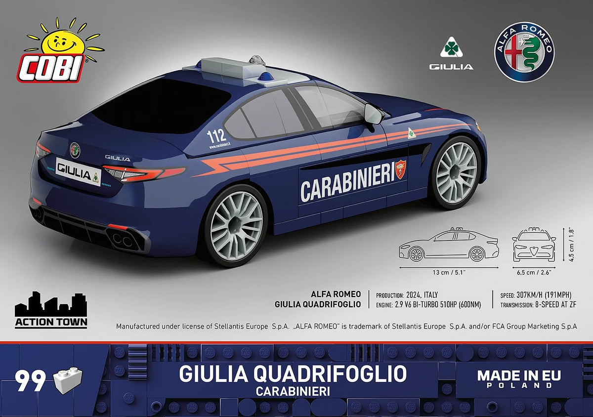 Cobi Giulia Quadrifoglio Carabinieri (Massstab 1:35) Cobi-24654