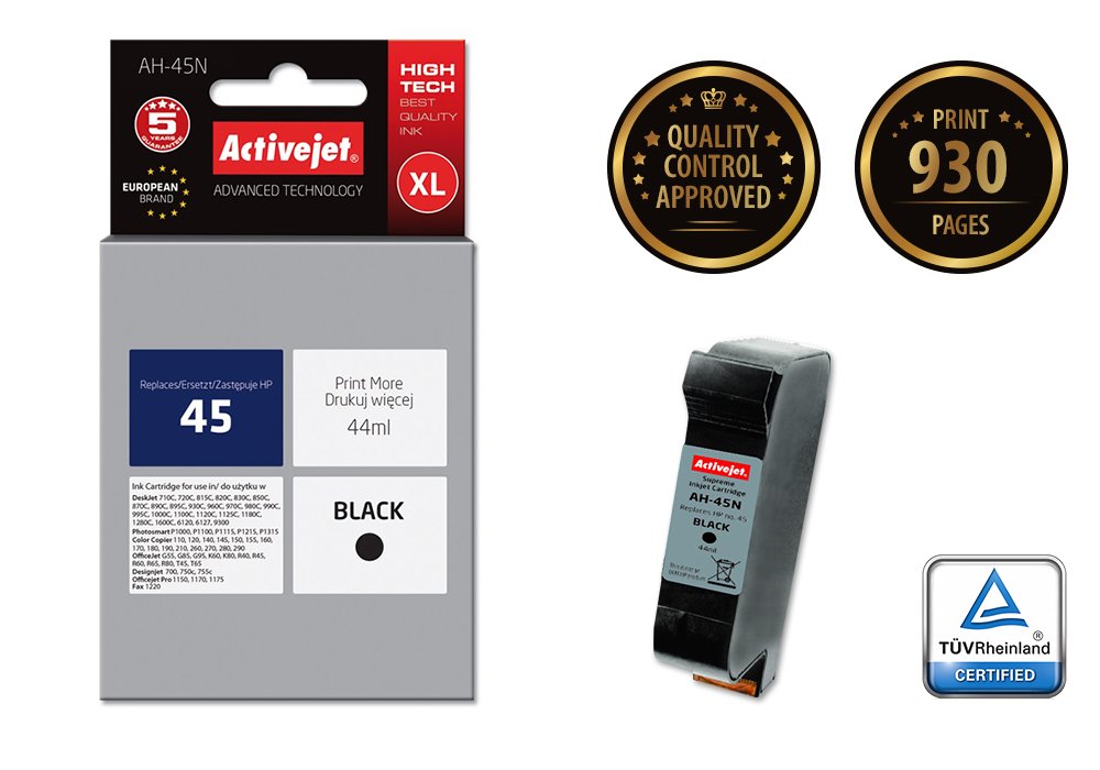 EAN 5904356284730 - Activejet AH-45N cartucho de tinta 1 pieza(s) Compatible Alto rendimiento (XL) imagen 2