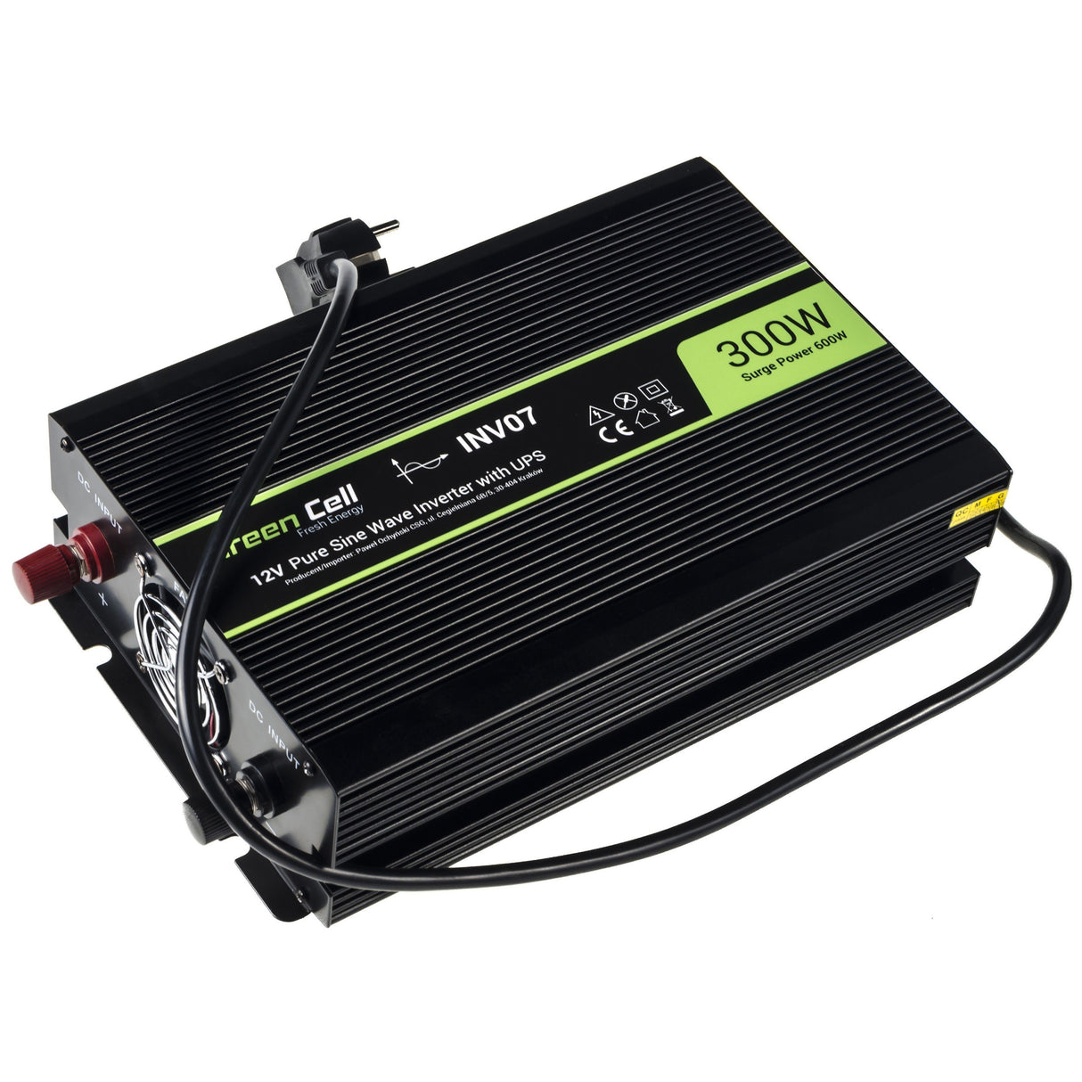 EAN 5902719426582 - Green Cell INV07 adaptador e inversor de corriente Auto 300 W Negro imagen 5