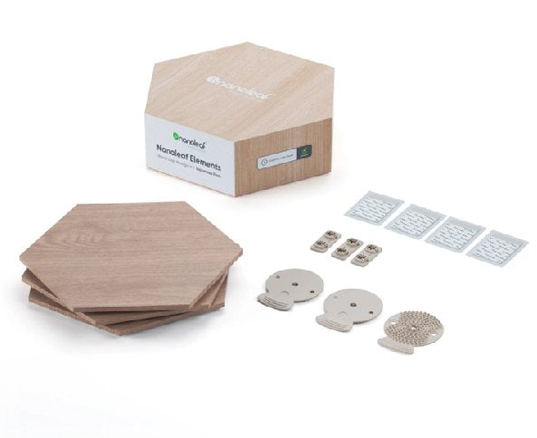 Nanoleaf Elements Wood Look Hex Exp Pk 3 Luz Ambiental