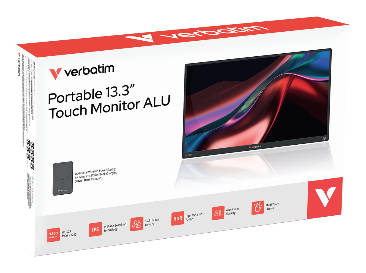 EAN 23942320876 - Verbatim 32087 monitor o TV portátil Monitor portátil Negro 33,8 cm (13.3") 1920 x 1200 Pixeles imagen 4