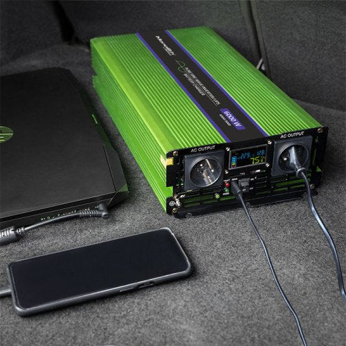 EAN 5901878519456 - Qoltec Monolith adaptador e inversor de corriente Auto 6000 W Verde imagen 2