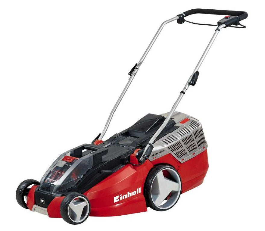 EAN 4006825610338 - Einhell GE-CM 43 Li M Kit Cortacésped manual Batería Negro, Gris, Rojo imagen 1