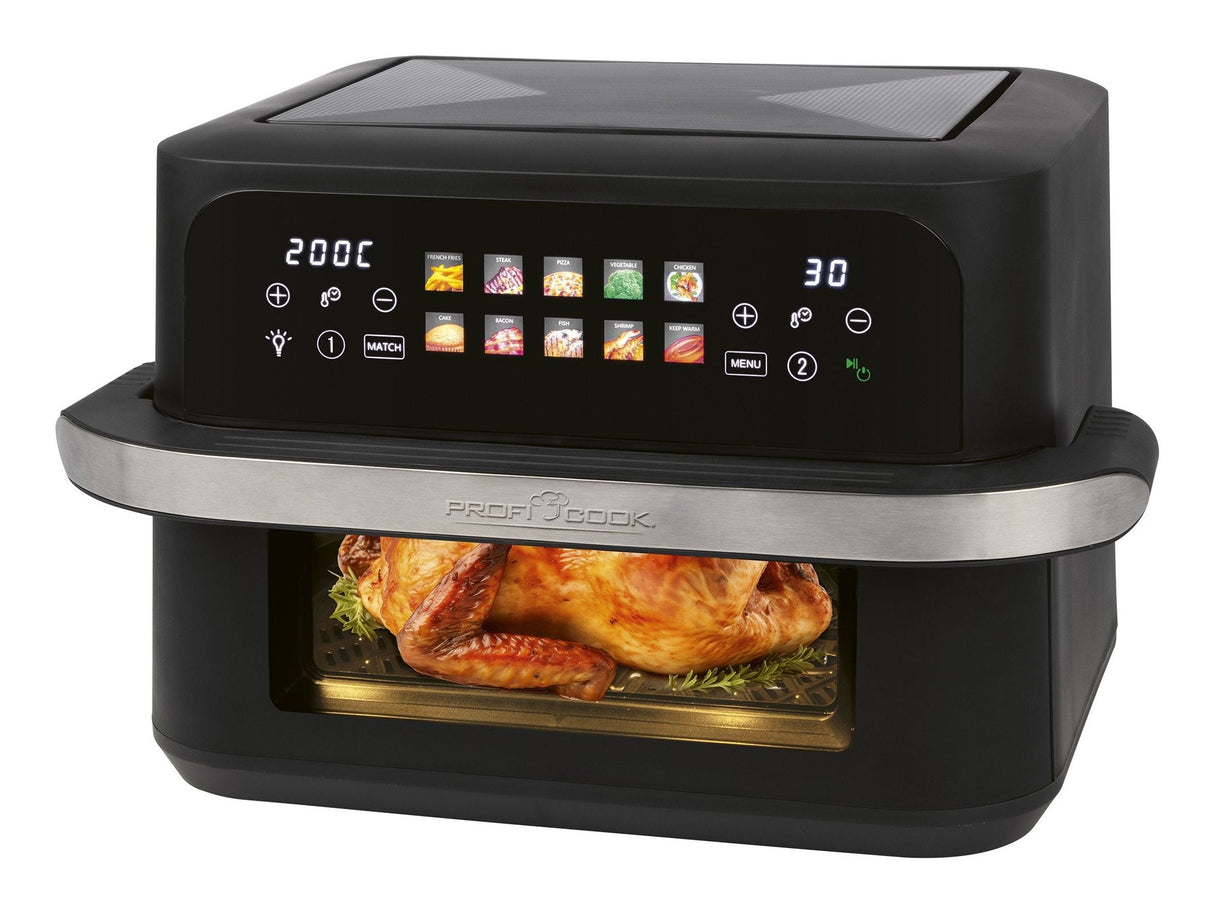 Proficook Pc-Fr 1313 H Doble 10 L Independiente 2400 W Freidora De Aire Caliente Negro, Acero Inoxidable