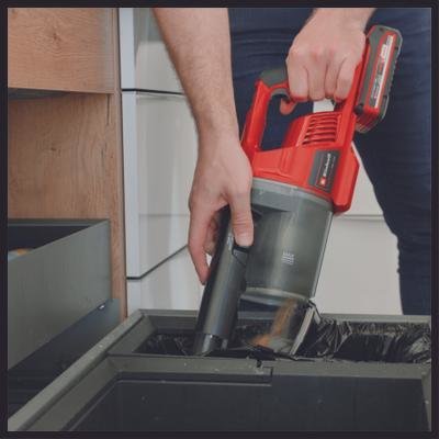 EAN 4006825659061 - Einhell TE-SV 18 Li-Solo Aspiradora escoba 2 en 1 Batería Secar Sin bolsa Negro, Rojo imagen 8