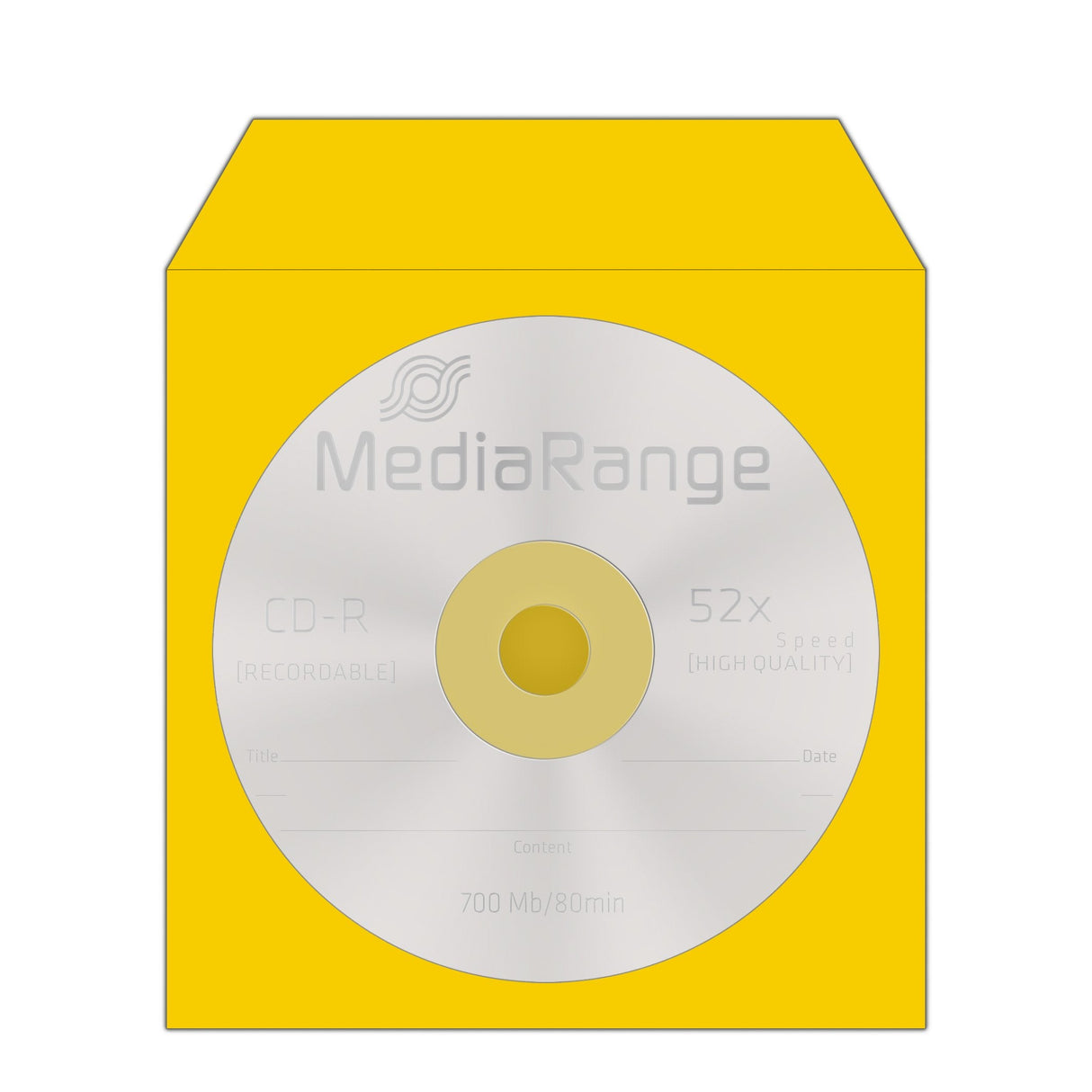 Mediarange Box67 Funda Para Discos Ópticos 1 Discos Azul, Verde, Rojo, Amarillo 100 Uds