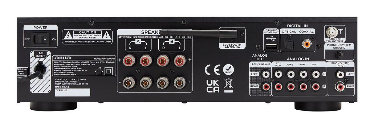 EAN 8435256898033 - Aiwa AMR-200DAB/BK amplificador de audio 2.0 canales Hogar Negro imagen 7