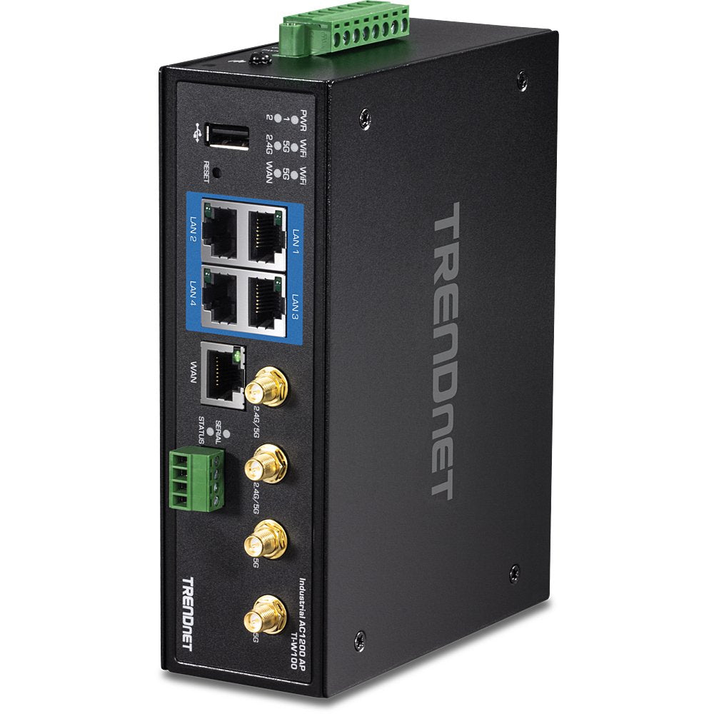 EAN 0710931161625 - Trendnet TI-W100 router inalámbrico Gigabit Ethernet Doble banda (2,4 GHz / 5 GHz) Negro imagen 3