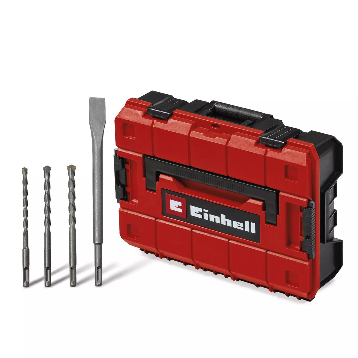 Taladro Einhell Percutor Inalámbrico Profesional Tp-Hd 18/28 Li Bl+4, 18 Voltios Rojo/Negro, Batería De Iones De Litio 3,0 Ah, Juego De Accesorios De 4 Piezas, Estuche Electrónico S 4514274