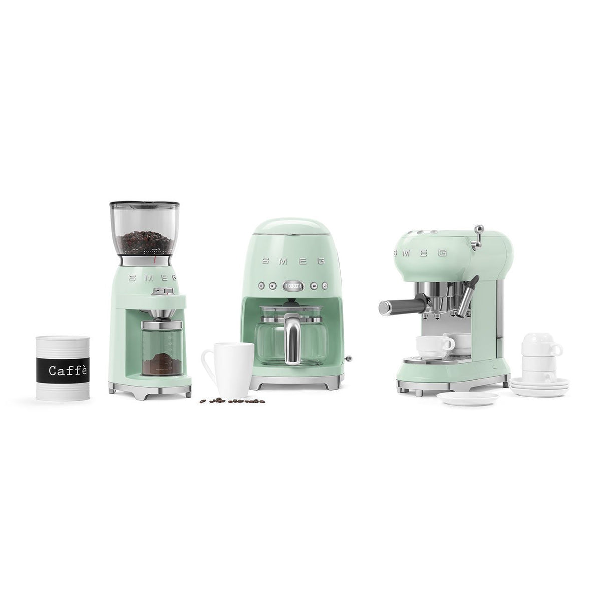 EAN 8017709317997 - Smeg CGF11PGEU molinillo de café 150 W Verde, Transparente imagen 7