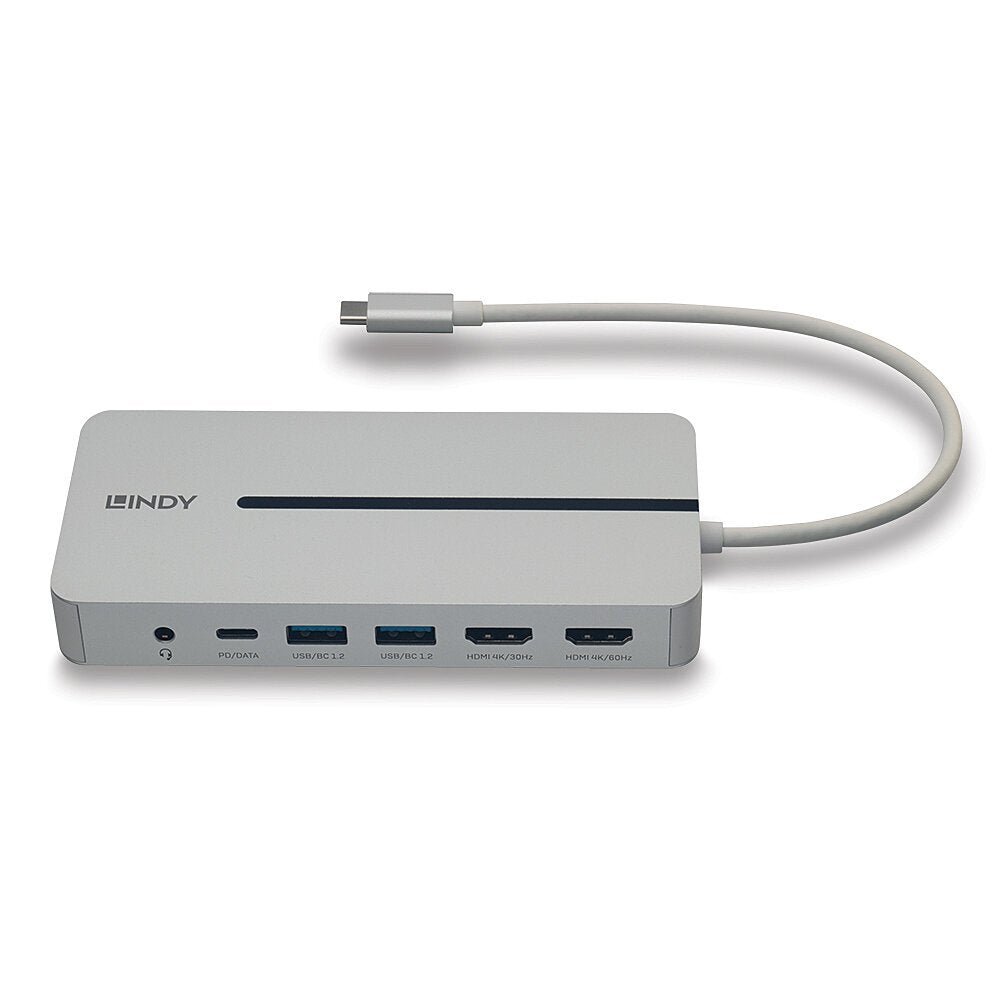 EAN 4002888433600 - Lindy 43360 base para portátil y replicador de puertos Alámbrico USB 3.2 Gen 1 (3.1 Gen 1) Type-C Plata, imagen 3