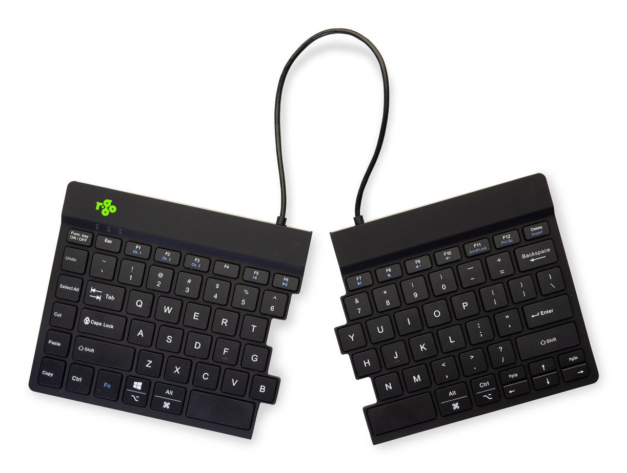 Teclado Inglés R-Go Tools Split Break Bluetooth Qwerty Ee. Uu. Negro