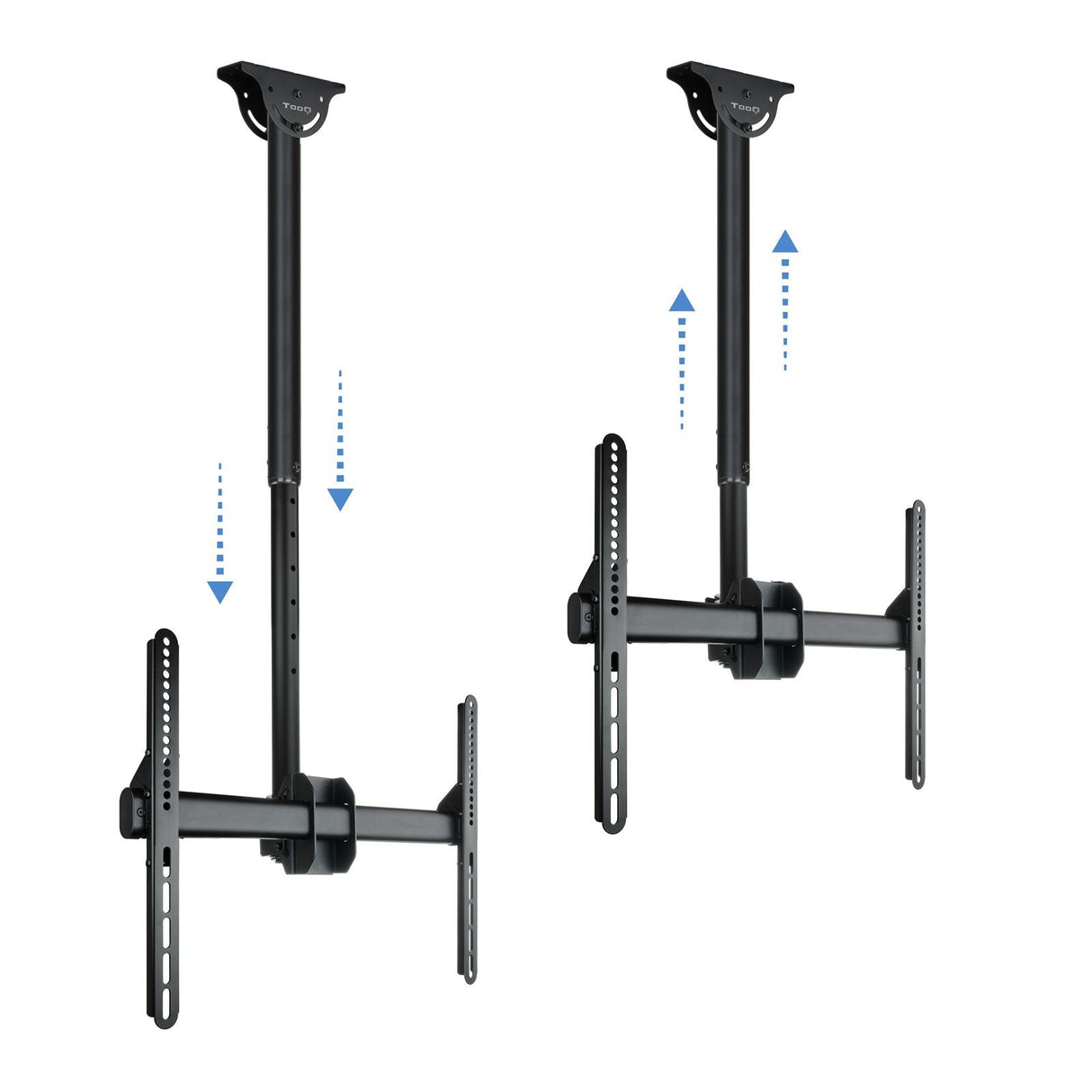 Tooq Soporte De Techo Giratorio Para Tv De 37"-70" - Gestion De Cables - Peso Max 50kg - Vesa 600x400mm