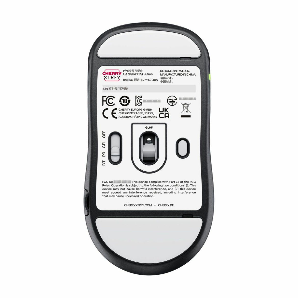 EAN 7340086914680 - CHERRY XTRFY CX-M68W-PRO-BLACK ratón Juego mano derecha RF inalámbrico 26000 DPI imagen 7