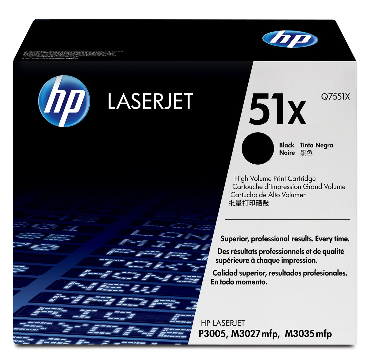 Toner Original Hp Q7551x Black Para Laserjet Serie P3005, Serie M3027 Y Serie M3035