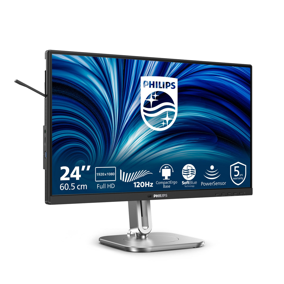 EAN 8721038003727 - Philips 4000 series 24B2N4200/00 pantalla para PC 60,5 cm (23.8") 1920 x 1080 Pixeles Full HD LCD Gris imagen 3