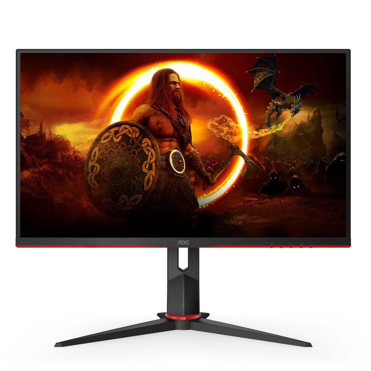Monitor Gaming Aoc Q27g2s Eu 27' Qhd 1ms 165hz Ips Negro Y Rojo