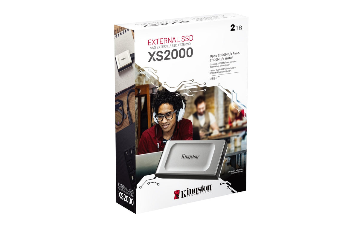 EAN 0740617321333 - Kingston Technology XS2000 2 TB USB Tipo C 3.2 Gen 2 (3.1 Gen 2) Negro, Plata imagen 6