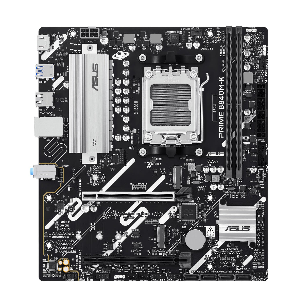 Placa Base Asus Prime B840m-K Amd,Am5,Ddr5,Matx 90mb1pk0-M0eay0