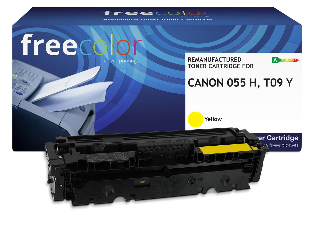 Freecolor Toner Canon 055h 3017c002 Amarillo 5600 Copias Remanufactured