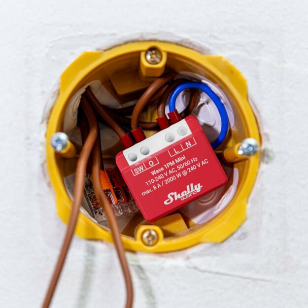 EAN 3800235269145 - Shelly Qubino Wave 1PM Mini Interruptor inteligente Rojo imagen 3