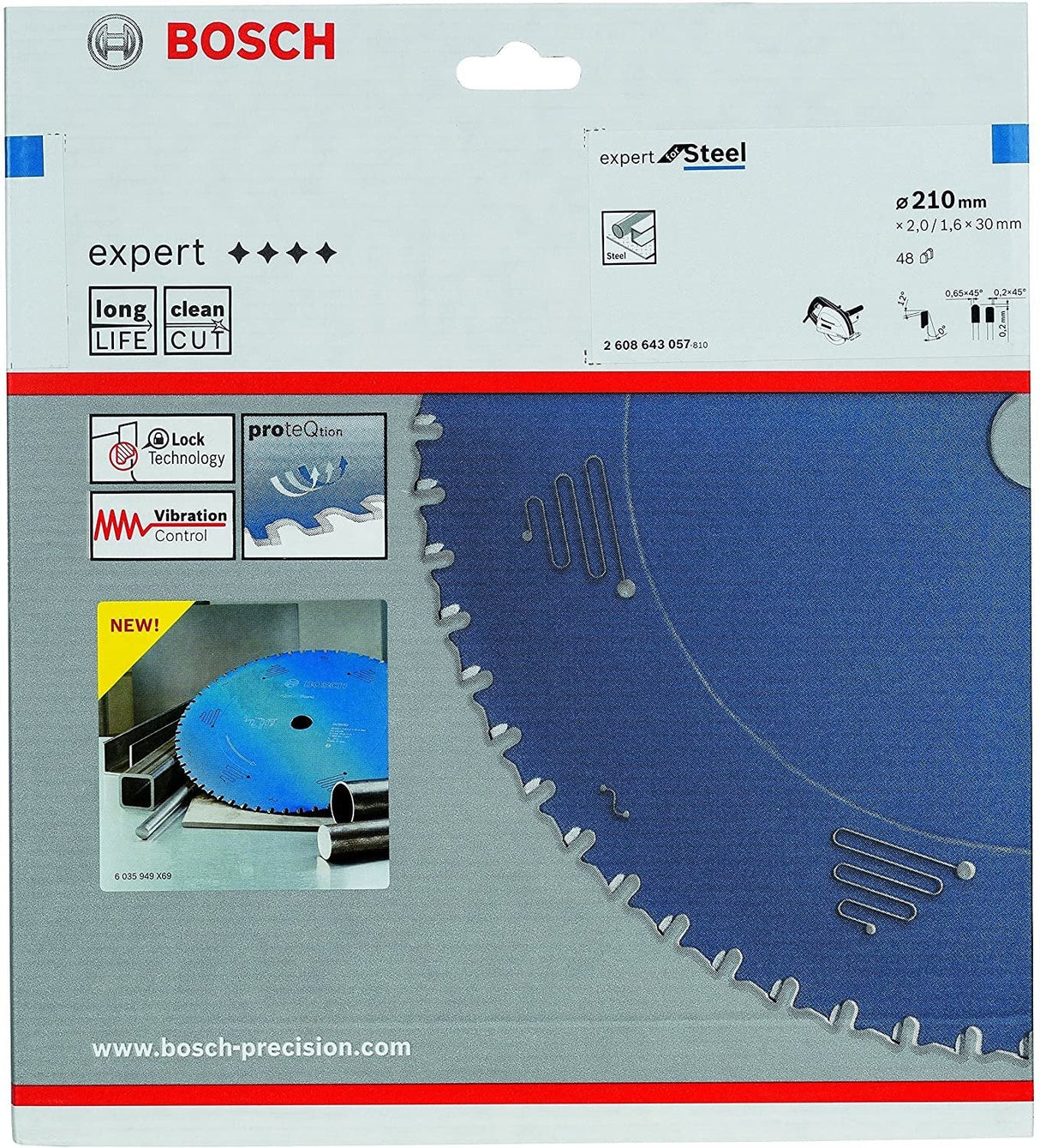 EAN 3165140737708 - Bosch 2608643057 hoja de sierra circular 21 cm 1 pieza(s) imagen 2
