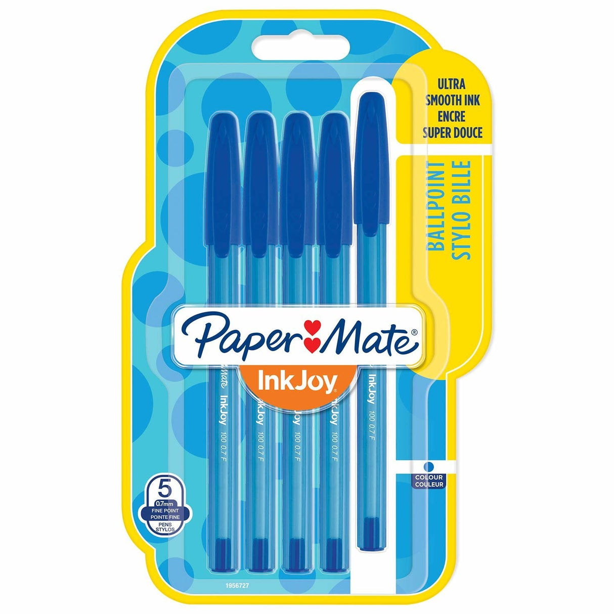 Bolígrafo Paper Mate Inkjoy 100 Tapa 5 Azul M 1.0mm Blister