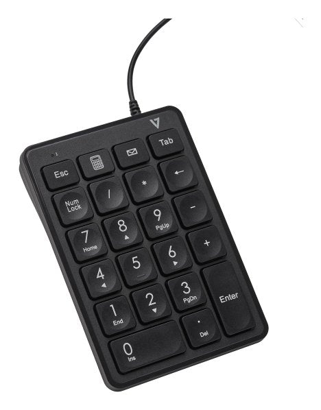 Usb Numeric Keypad 22 Keys 6ft Perp Cable Calc/Tab/Back Space Keys