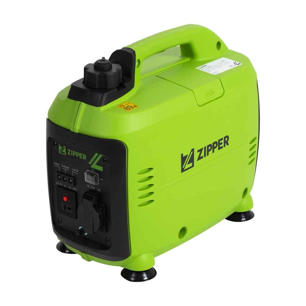 Zipper Zi-Ste1000inv Motor-Generador 800 W 1,55 L Gasolina Negro, Verde