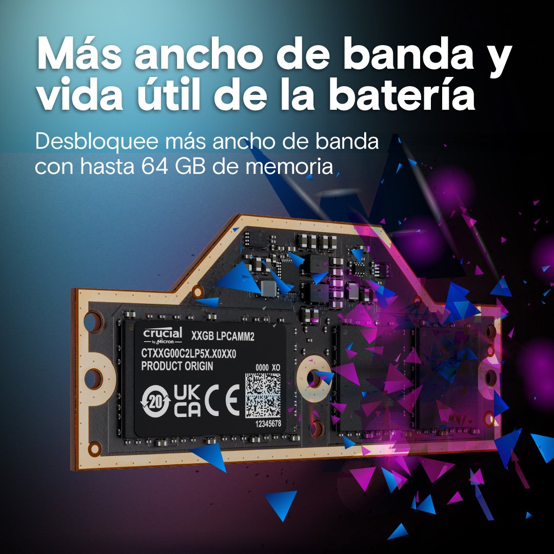 EAN 0649528945969 - Crucial CT64G75C2LP5X módulo de memoria 64 GB 1 x 64 GB LPDDR5X 7500 MT/s 262-pin LPCAMM2 imagen 5