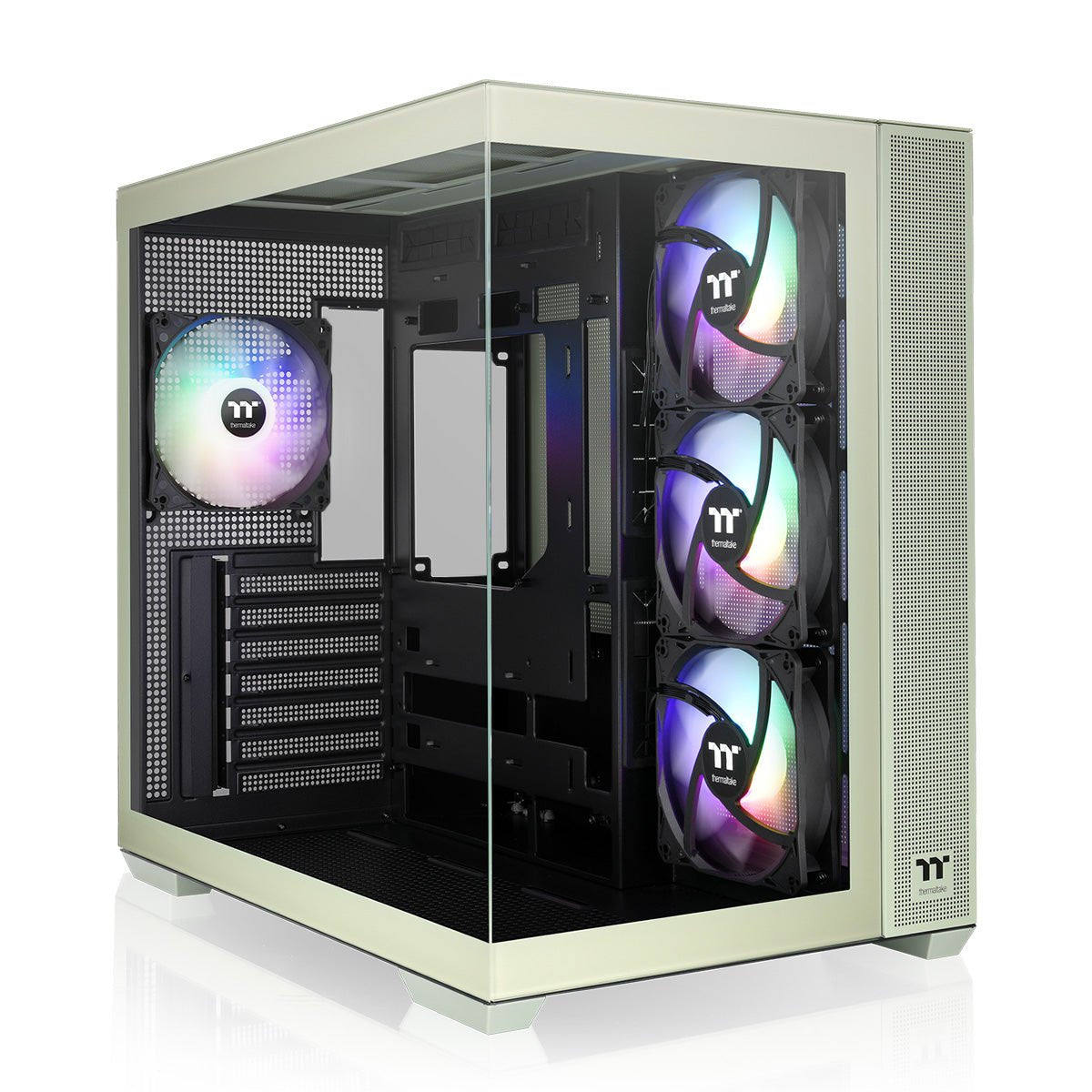 Caja Pc Thermaltake View 380 Tg Argb Verde Claro, Vidrio Templado X 2 Ca-1z2-00mewn-00