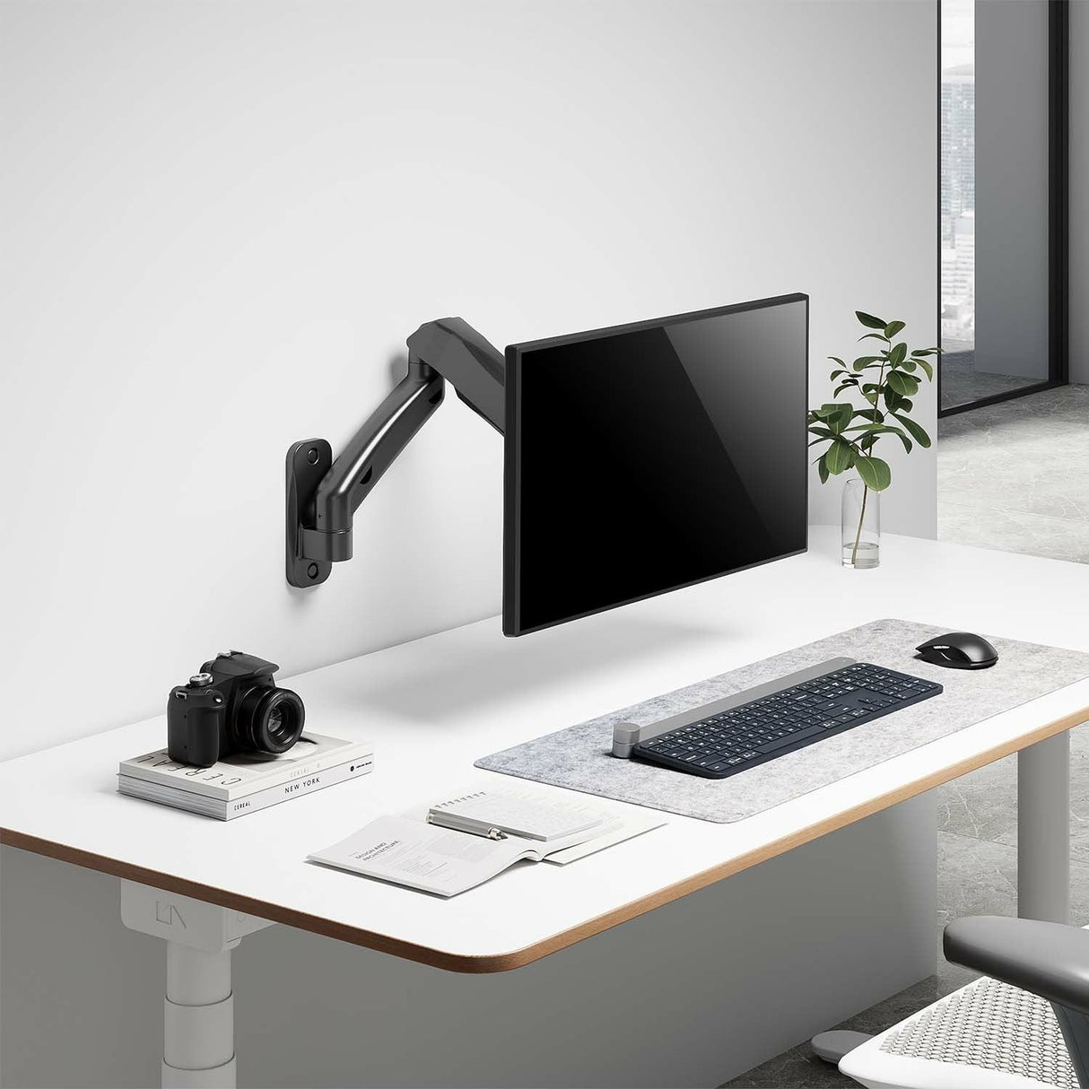 Aisens Soporte De Pared Pro Contrapeso Giratorio E Inclinable Para Monitor/Tv 9kg (3 Pivotes - 1 Brazo) De 17-32 -